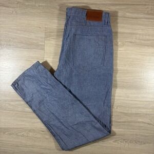 Raleigh Denim‎ Chambray Graham Jeans Men's Sz 36 Lightweight 35'' Inseam